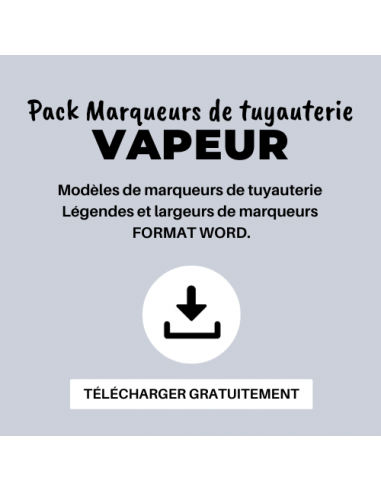 Marqueur de tuyauterie VAPEUR - Fichier à télécharger