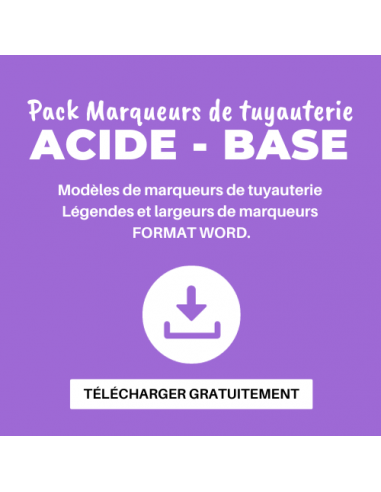 Marqueur de tuyauterie ACIDE - Fichier à télécharger