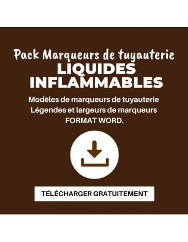 Marqueur de tuyauterie LIQUIDES INFLAMMABLES - Fichier à télécharger