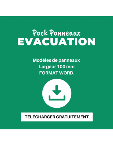 Panneaux EVACUATIONS - Fichier à télécharger